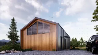 Koka karkasa māja Stusvik - skats 5